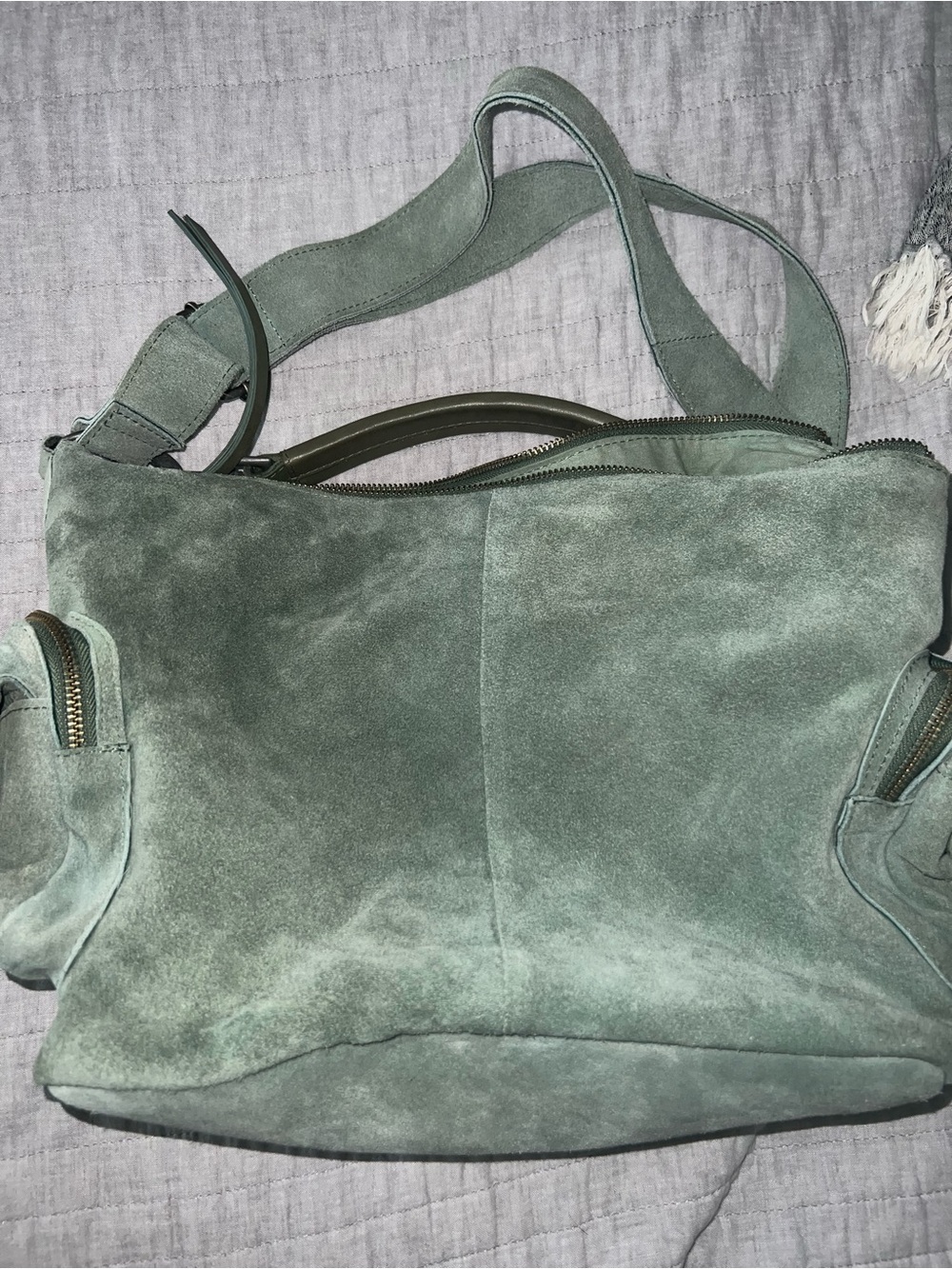 Free People Palermo Green Suede Hobo Bag - Picture 5 of 6